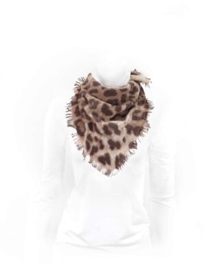 100% Kaschmir Bandana F1 TB leo beige