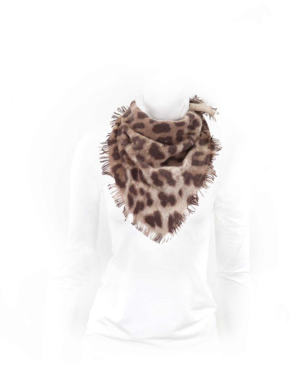 100% Kaschmir Bandana F1 TB leo beige