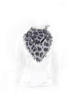 100% Kaschmir Bandana F1 TB leo grau